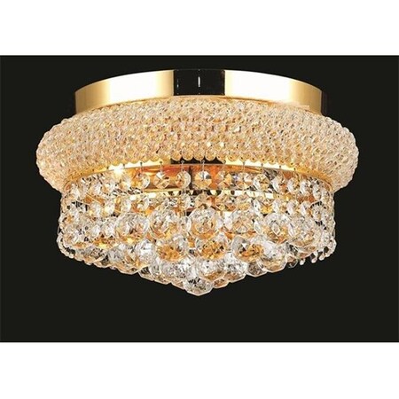 Elegant Lighting Elegant Lighting 1800F12G-RC 12 D x 6 in. Primo Collection Flush Mount - Royal Cut; Gold v1800F12G/RC